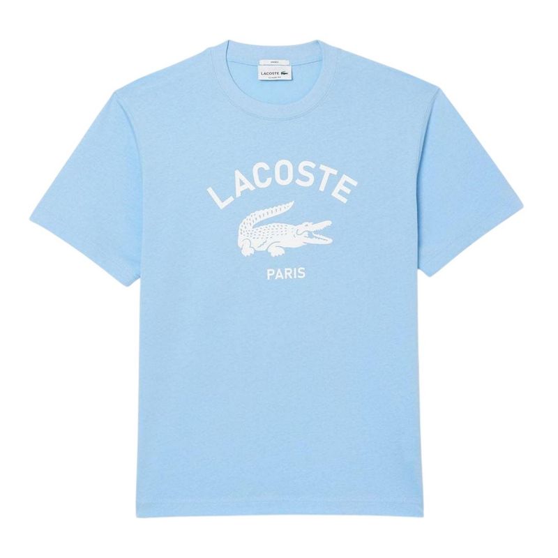 Lacoste Unisex Adult Paris Cotton TShirt Light Blue Lacoste Unisex Adult Paris Cotton TShirt Light Blue